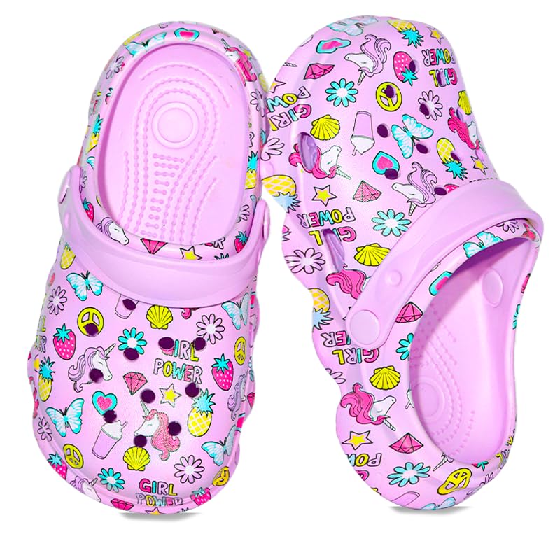 Image of Toddler Clogs for Girl Lightweight Kid Garden Clogs Breathable Slip-on Slides Sandals Slippers Children's Beach Water Shoes (jiaoma zi, 26)