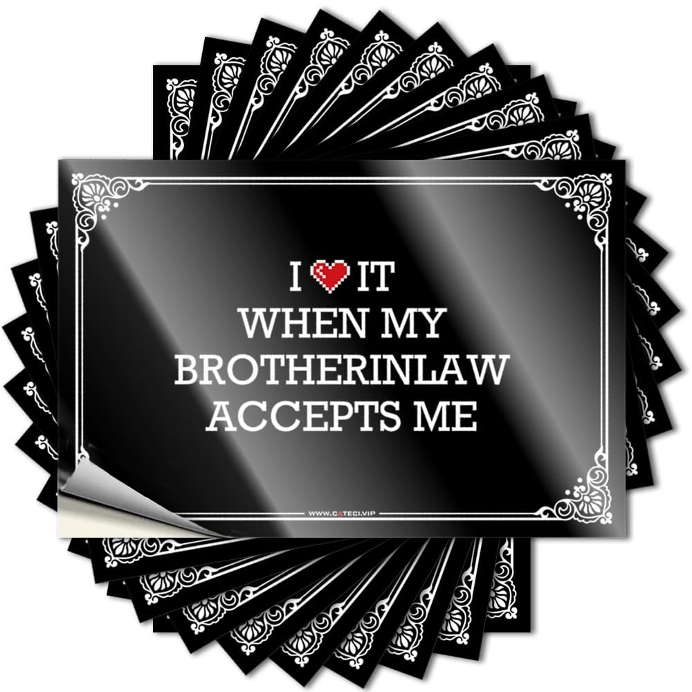 Country Decorations for Home Stickers Hat | I Love It When My BrotherinLaw Accepts Me LGBTQ Sayings Bookish Colorful Sticker Pack(8X12CM)
