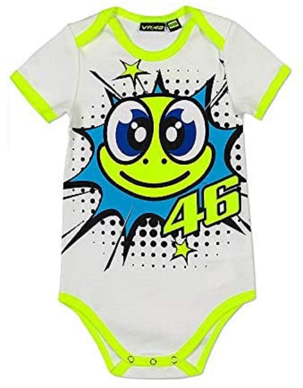 Body Bébé Valentino Rossi Heritage - Collection Officielle VR46, Taille 12 Mois, Couleur Blanche