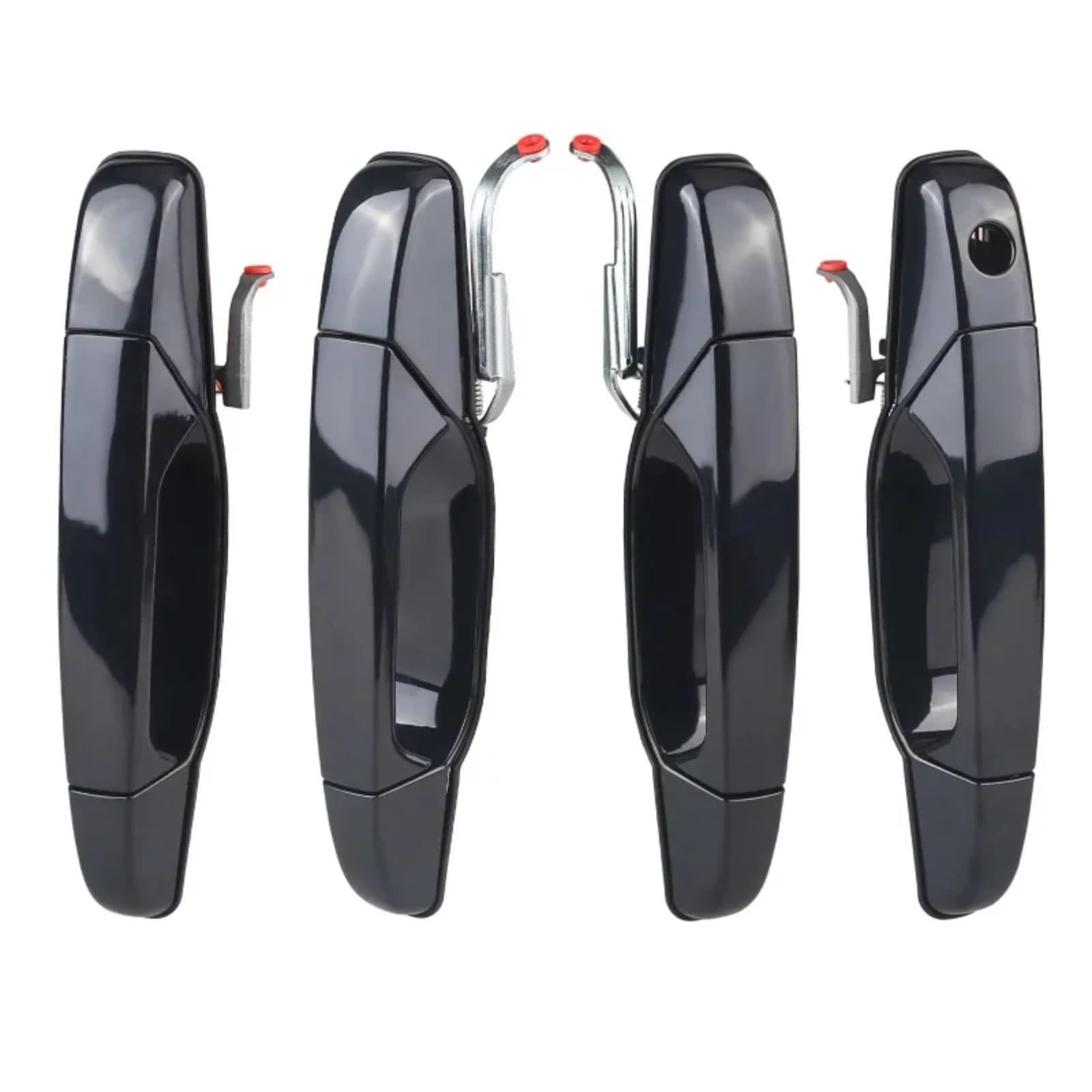 Kedfbts Black Car Outer Handle Compatible With Chevy For Silverado For Tahoe For Suburban 2007-2013 Front Rear Left Right Outside Exterior Door Handle 20828258(Black)