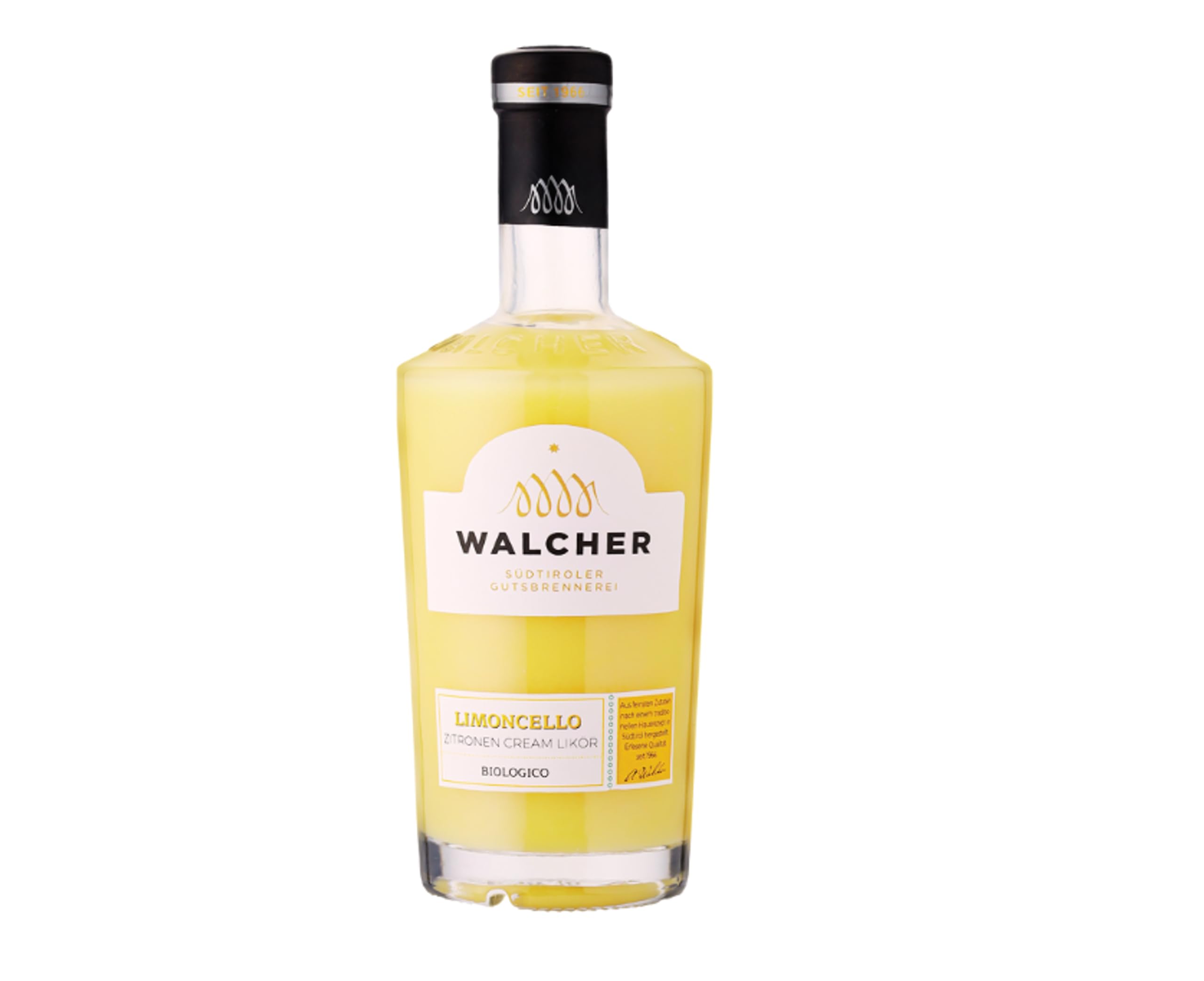 Walcher Limoncello Cream 17% BIO – Außergewöhnlicher Creme- Likör aus frischen Bio-Zitronen und samtiger Sahne (1 x 0,7l)