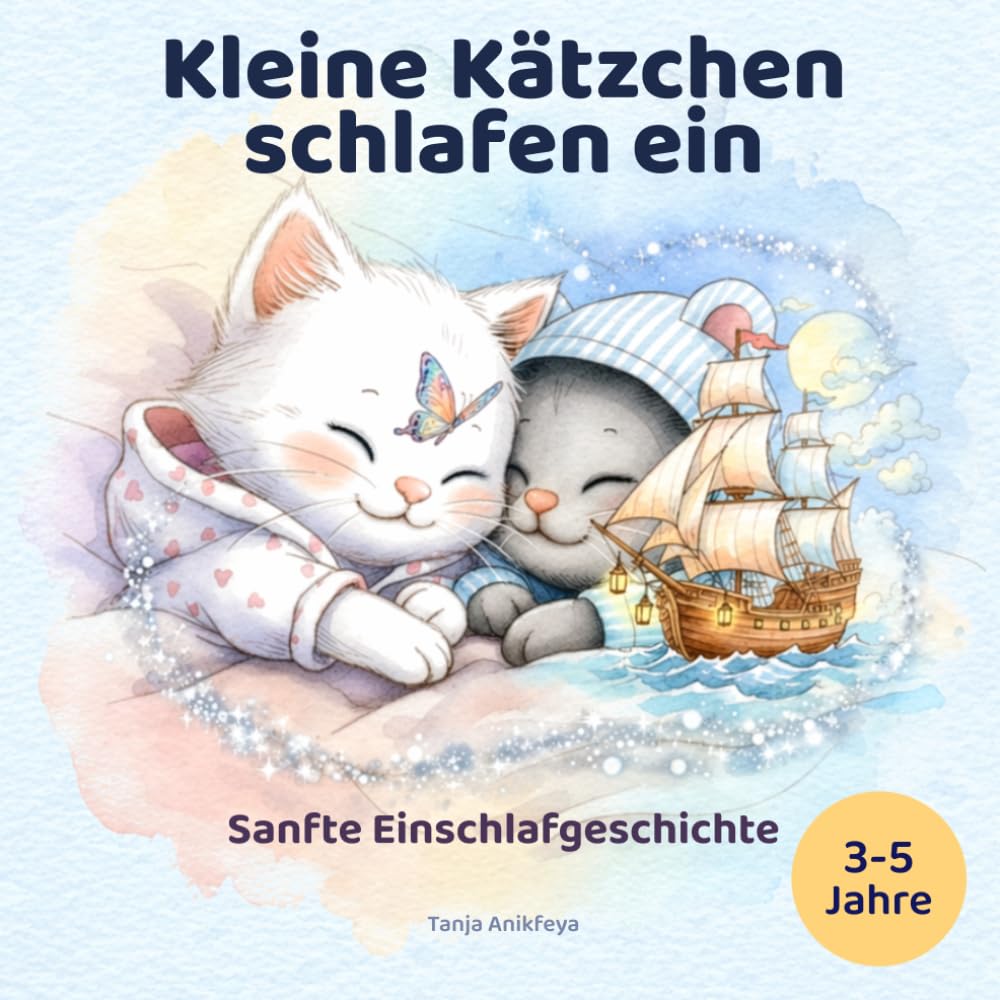 Kleine Kätzchen schlafen ein. Sanfte Einschlafgeschichte für Kinder von 3–5 Jahren: Eine ruhige Gutenachtgeschichte zum Vorlesen (Kleine Kätzchen – Geschichten & Malspaß)