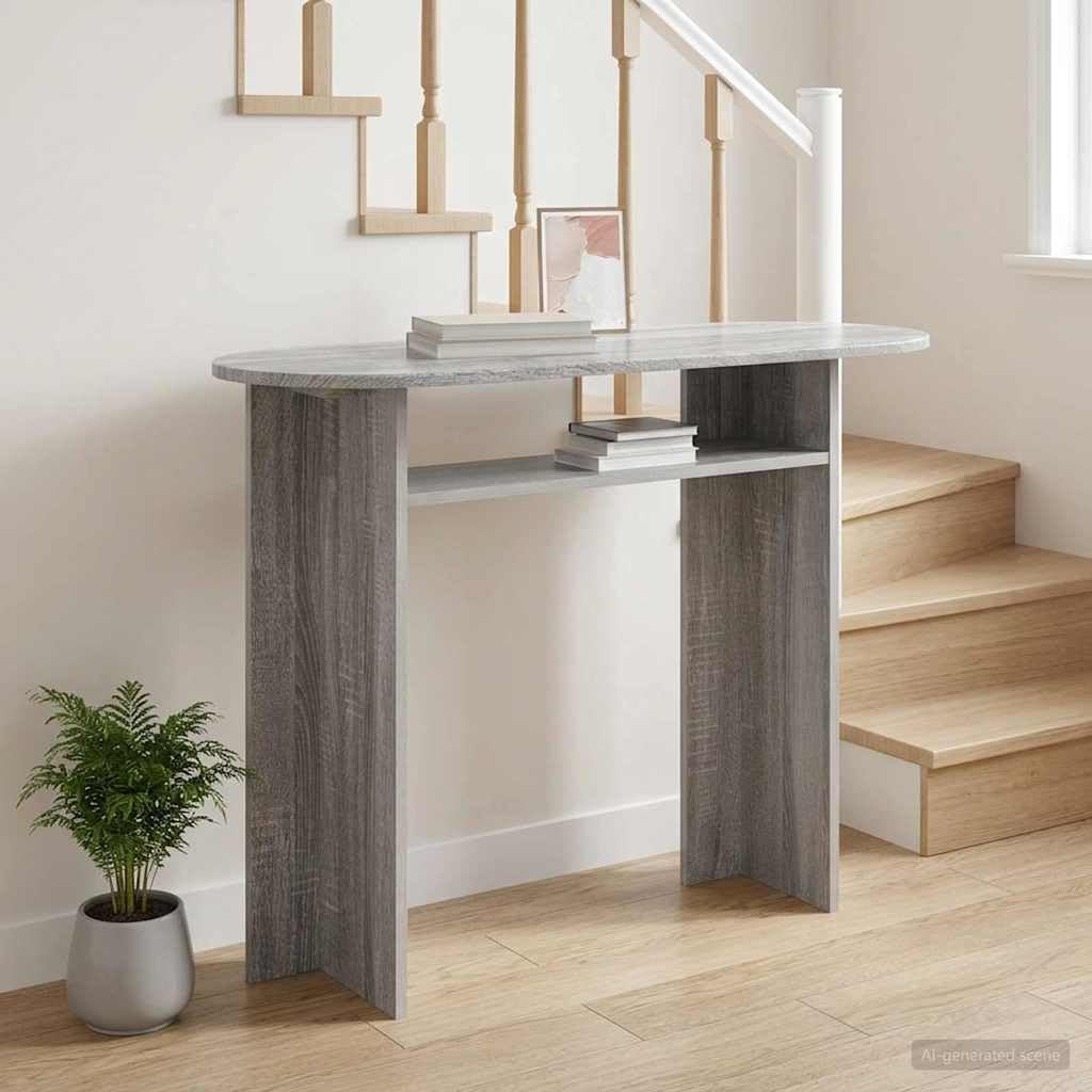 Sonoma stolik konsolowy, szary, 100 x 39,5 x 75 cm, materiał drewnopochodny, idealny jako stolik ścienny, stolik pomocniczy lub stół dekoracyjny do przedpokoju i salonu