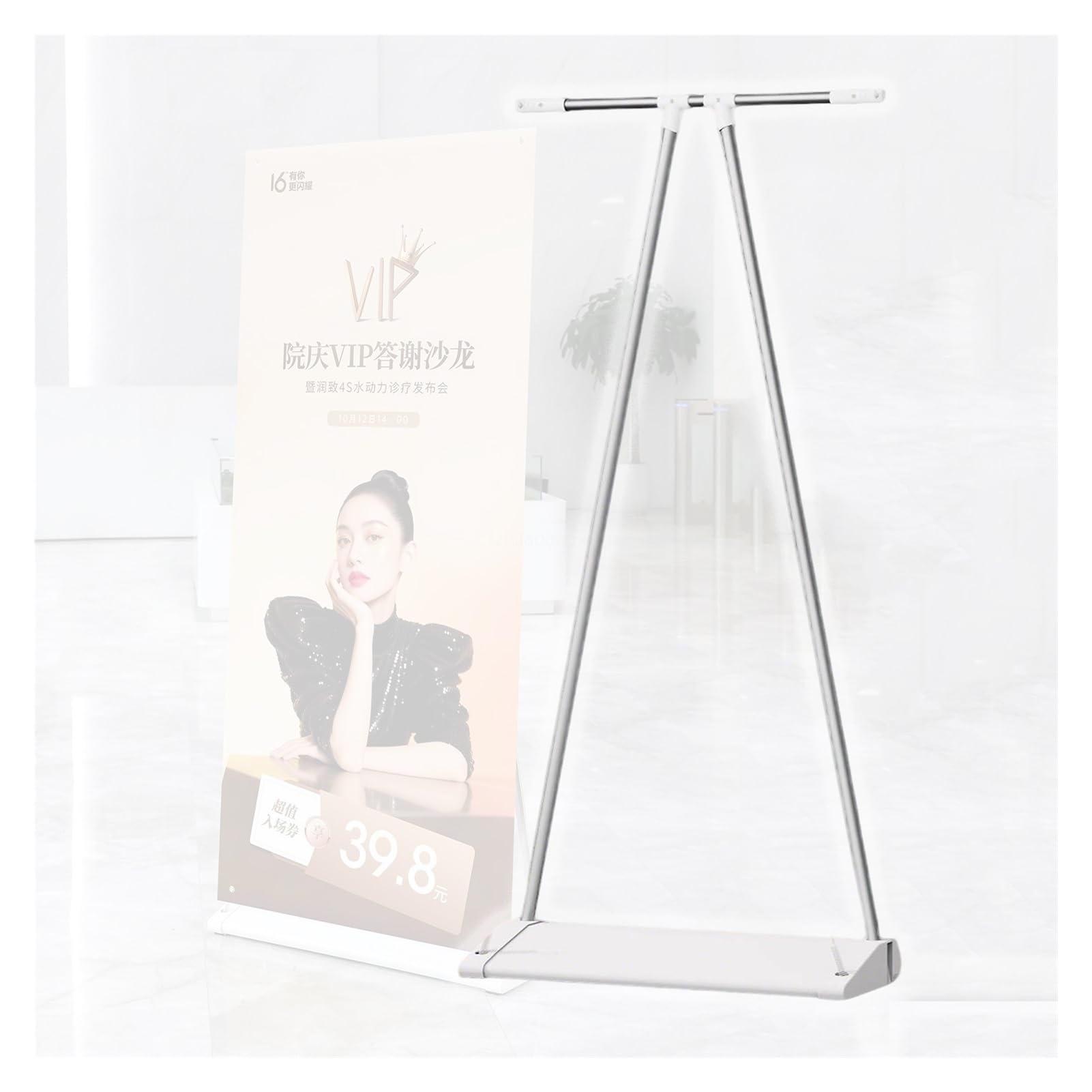Caballete Publicitario, Personalizado Enrollar Soporte Carteles, Retráctil Enrollar Soporte Pancarta, Pie Publicidad Menú Titular del Cartel Boletín para Ferias(80x180cm)