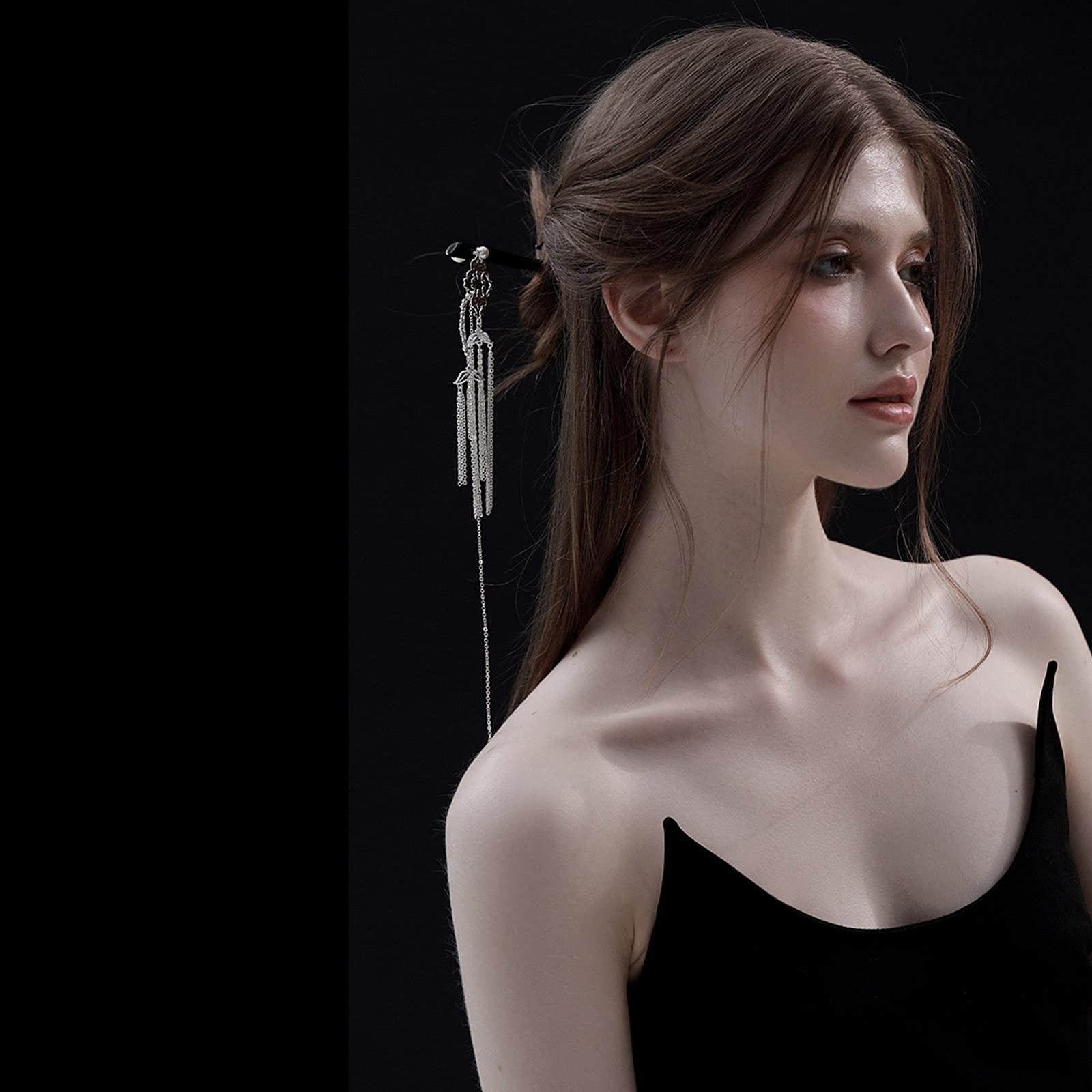 Bastoncino per Capelli Cinese Forcina for capelli con nappa extra lunga vintage cinese da donna per Donne
