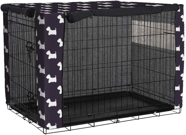 TUYU Dog Crate Cover Windproof,Durable Pet Kennel Cover for Medium/Large Dogs, Polyester Dog Cage Cover for Your Puppy Dogs 1911FCZ0115Y06 (M(31L*20W*20H) in)