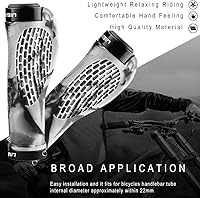 Vista 4 de Puños ergonómicos de manubrio de bicicleta, de Topcabin, con amplia superficie de agarre