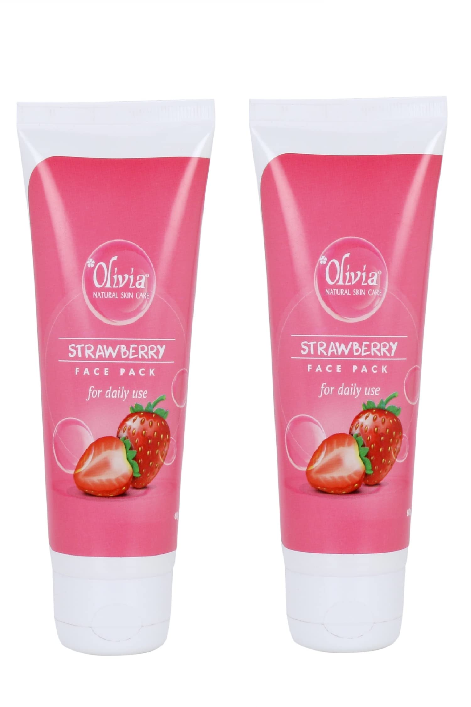 OliviaHerbal Face Pack with Fruit Extracts Natural Skin Care 60g for Nourishes Skin - Pack of 2