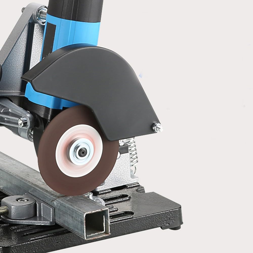 Soporte para amoladora angular con tensor de pieza ajustable y protector de chispas, para amoladoras angulares de 100-125 mm, para cortar metal, madera, PVC