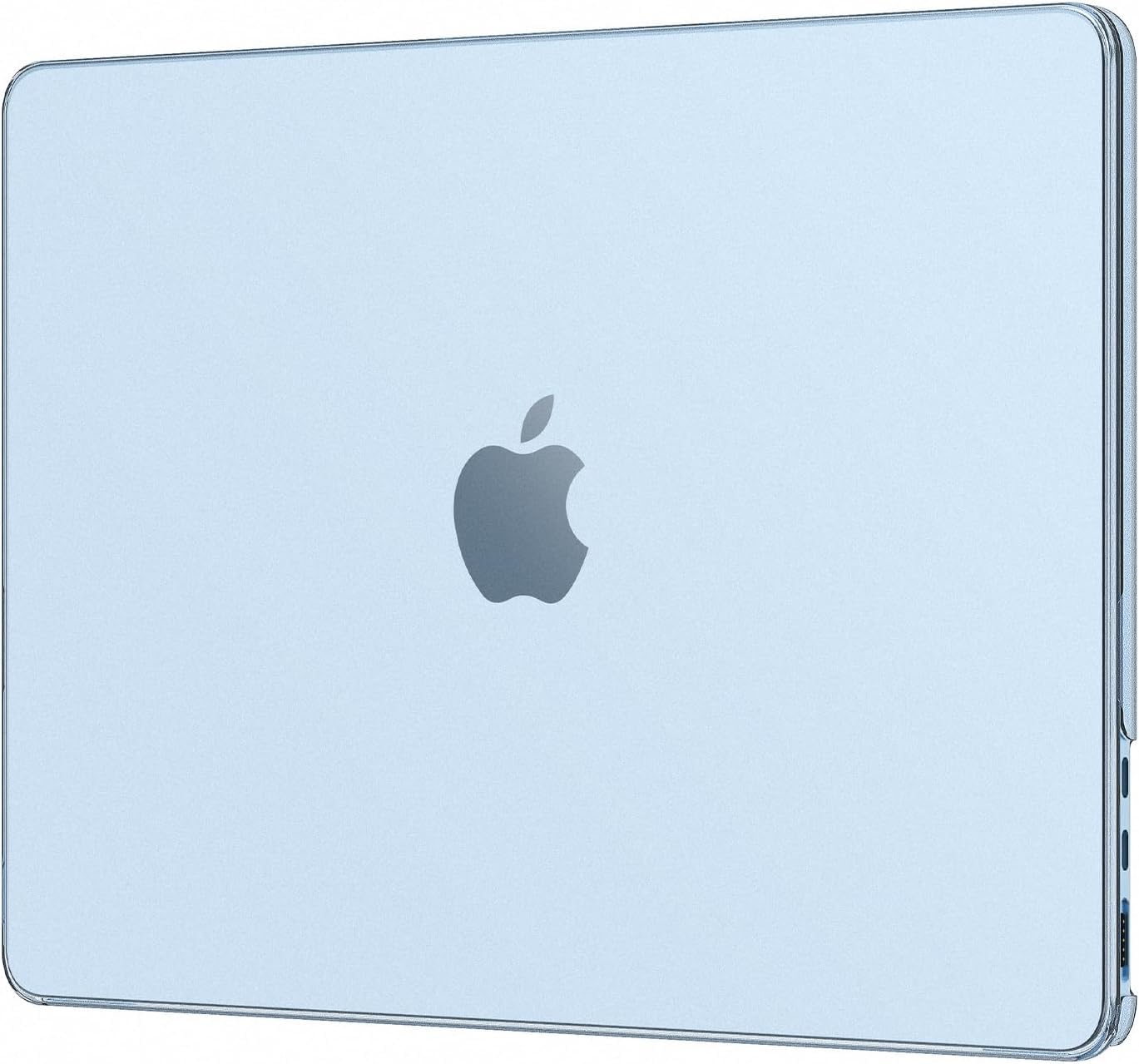 EooCoo Case for MacBook Air 13 inch M5 M4 M3 M2 2026-2022, Sky Blue Clear
