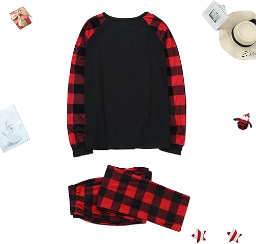 Miniatura 4 de Pijamas de Navidad a juego para la familia, conjunto de pijamas de Navidad a cuadros, pijamas a juego para la familia