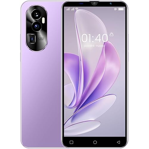 TryFirst Smartphone has 5.0inch HD Screen,Dual SIM Dual Camera, Quad Core, 16GB ROM【Expandable up to 128GB】, Support WiFi/Bluetooth/FM, Unlocked 3G Phones (Purple)