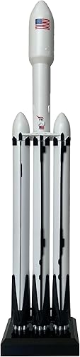 Miniatura 5 de Space X Falcon Heavy 1/233 Modelo de cohete fundido a troquel
