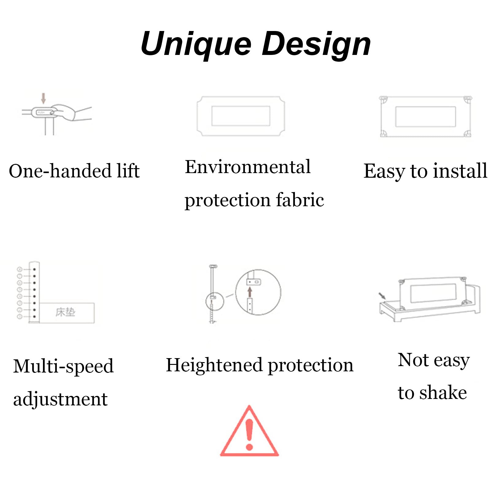 Barriera di Sicurezza per Letto, barriera anticaduta per Letto, barriera anticaduta per Letto, barriera di Sicurezza per Neonati, barriera Universale per Letto, sponda p