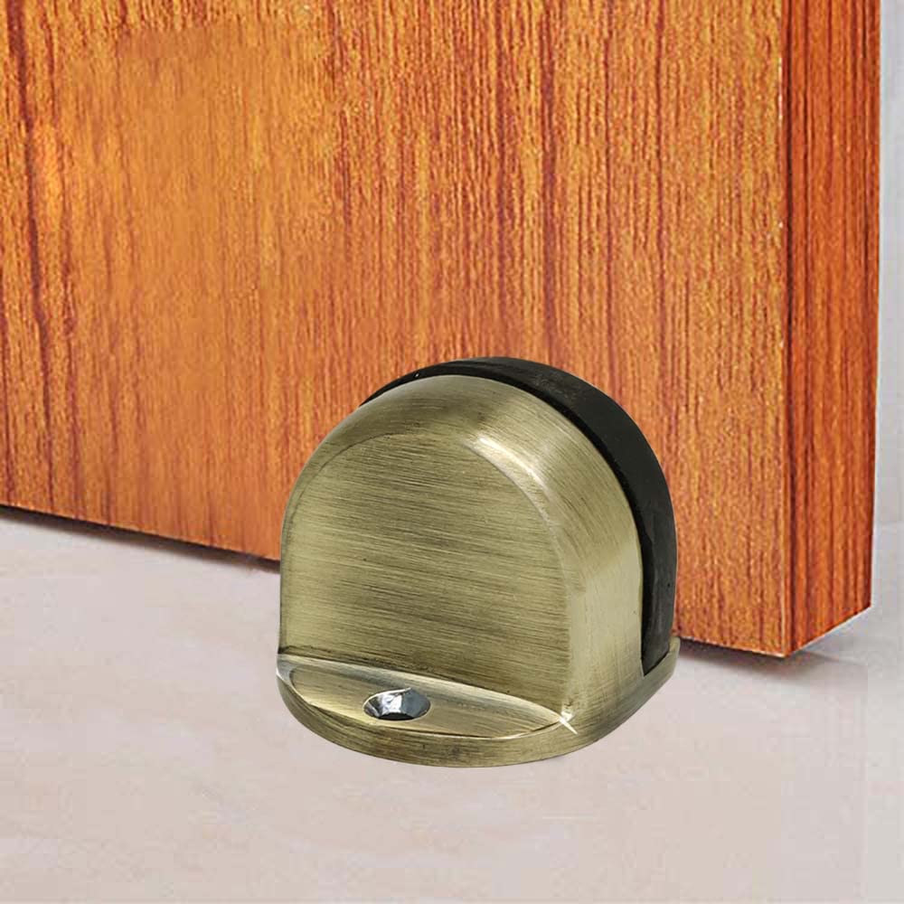 Volo 1.5 Inches Floor Mounted Half Moon Door Stopper For Home, Kitchen And Offices (Pack Of 2 Pcs.) (Color  Antique)
