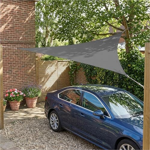 Voile d'ombrage triangulaire imperméable 3,5x3,5x4,95m pour terrasse