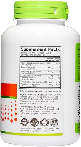 Miniatura 3 de NutriBiotic - Cherry Electro-C Vitamina C y electrolito en polvo, 8 onzas | 850 mg de vitamina C por porción | Recarga de electrolitos efervescentes