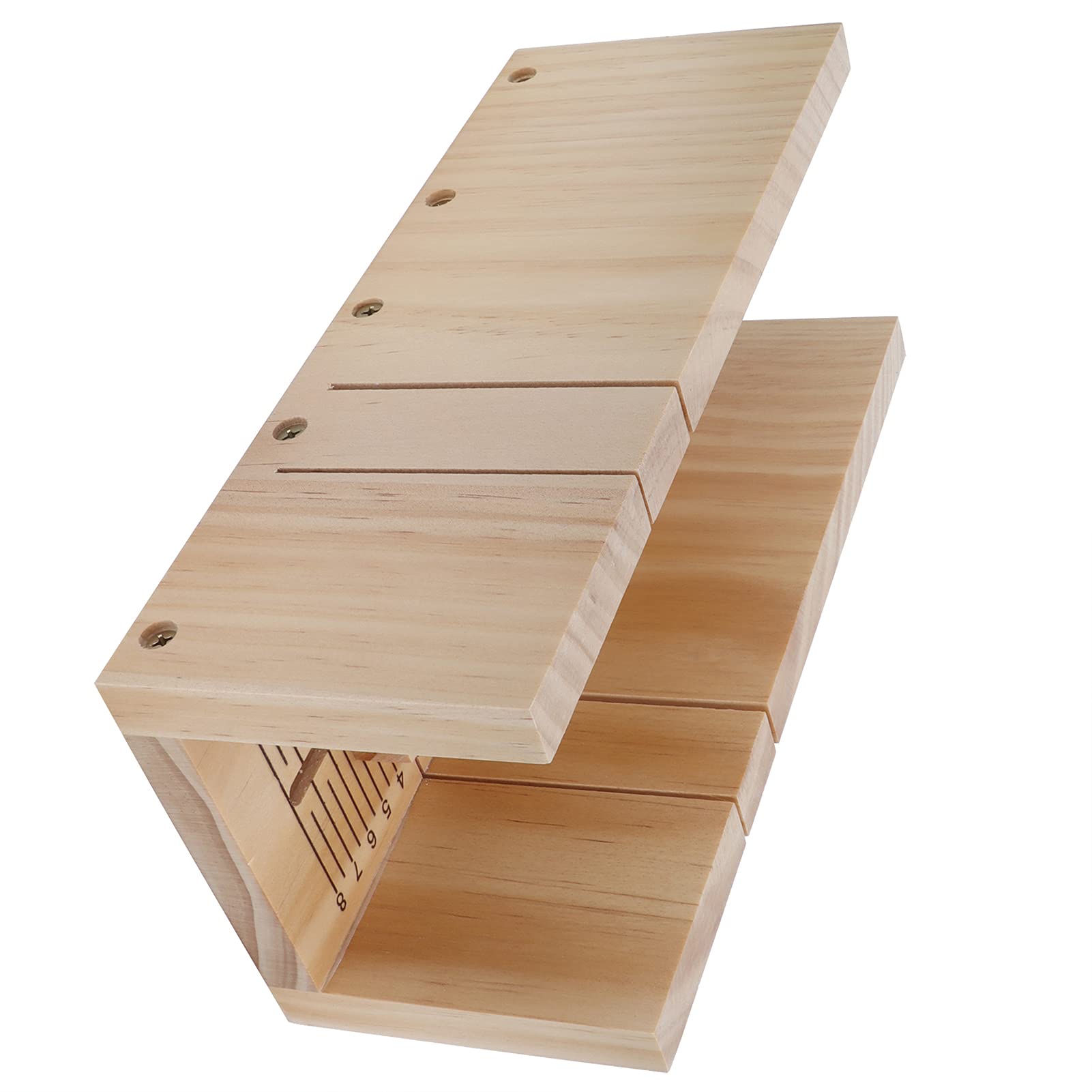Molde de jabón de 1200 ml con kit de cortador de pan de madera, molde de silicona para hacer jabón y hornear pasteles, incluye cuchillos rectos y ondulados