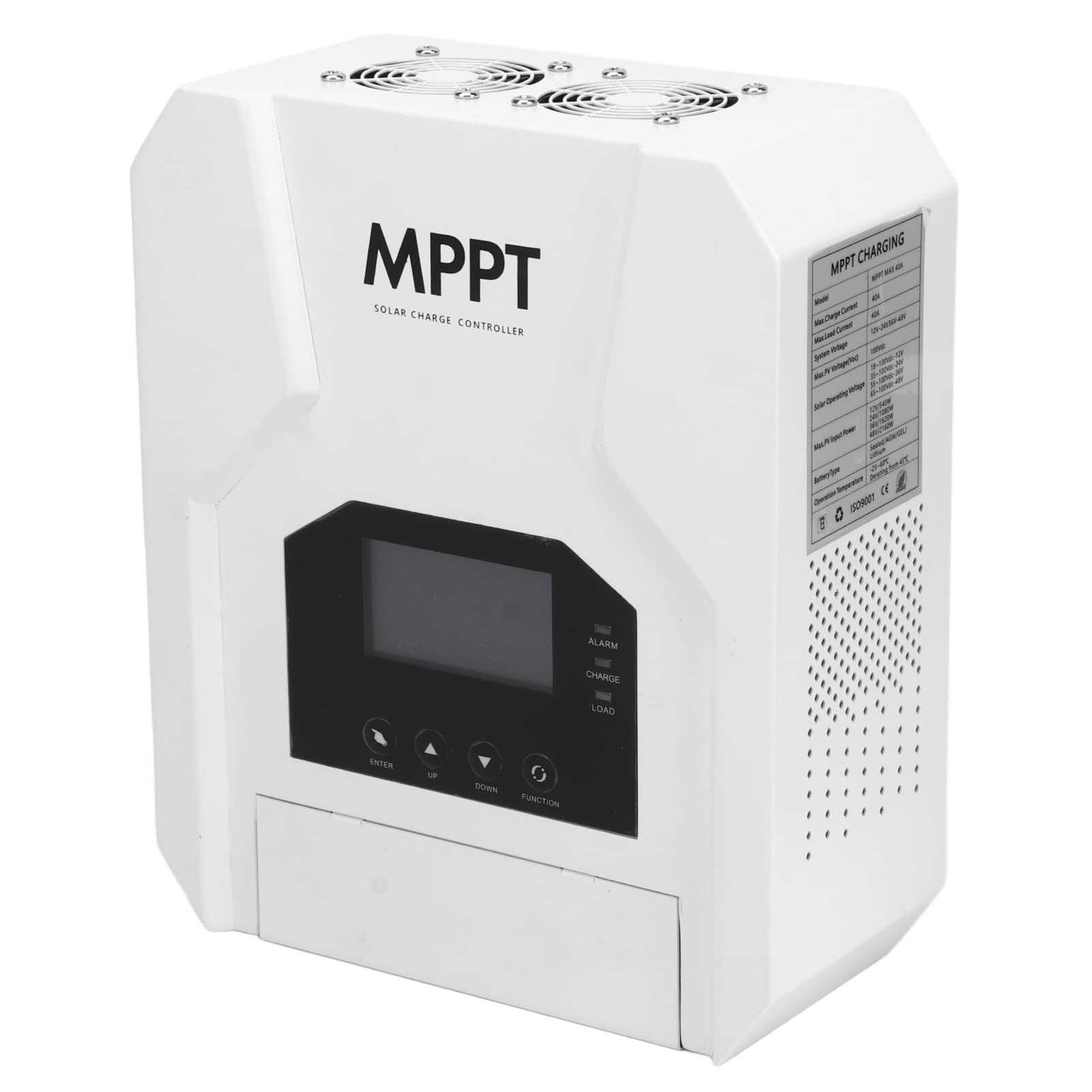 Controlador de carga solar MPPT 40A Regulador de panel solar de aleación de aleación de aluminio de alta eficiencia para centrales eléctricas y aplicaciones de vehículos