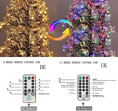 CERIAL Christmas Outdoor Fairy Lights String Mains Powered 100M Long Garden Fairy Lights Outside Tree Lights Plug in 4 Color Changing Waterproof with Remote for Indoor Gazebo Balcony Decor