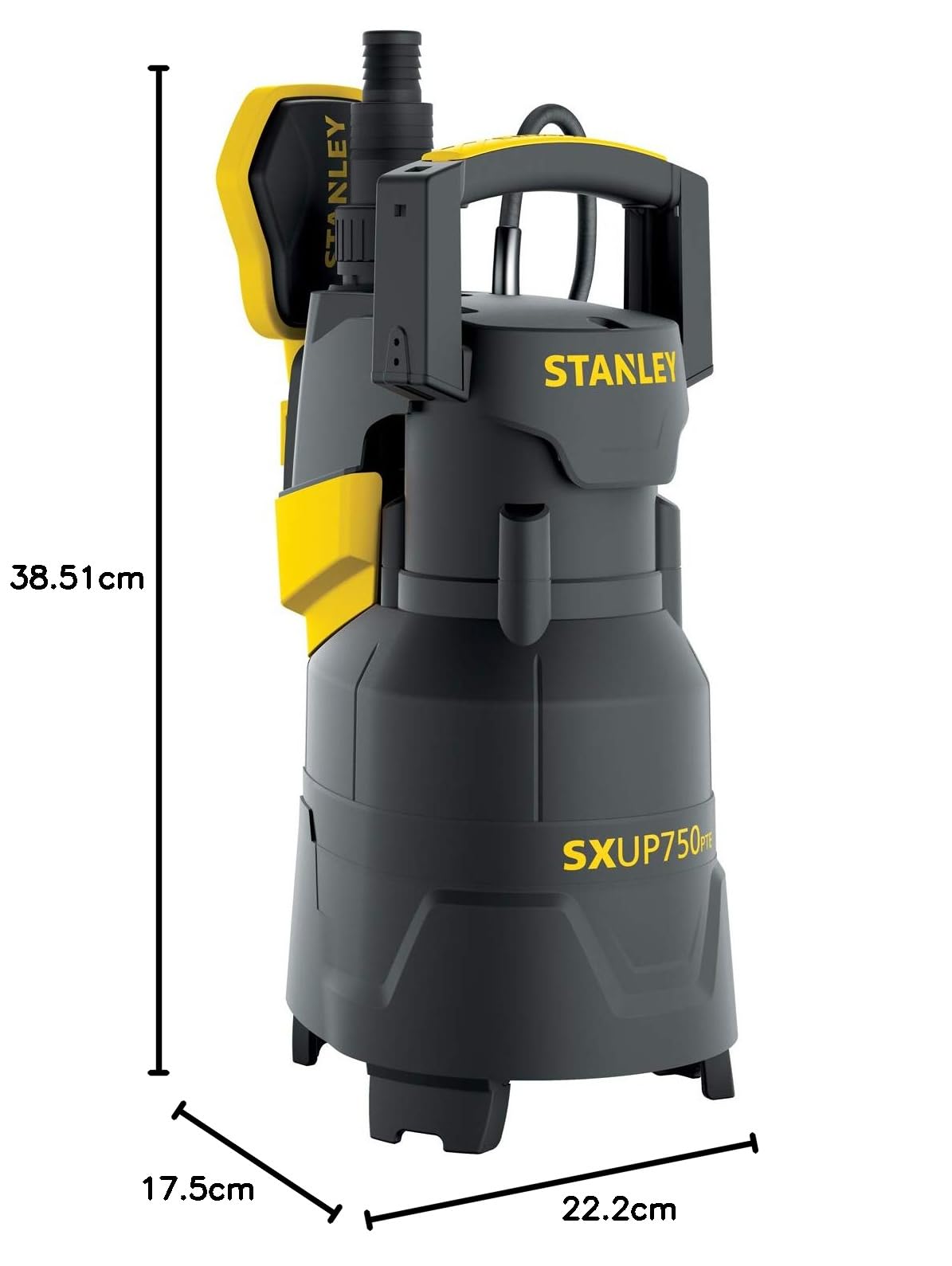 Stanley Sxup750Pte Pompa, Czarny/Żółty, ‎22.2 x 17.5 x 38.5 cm; 5.9 kg