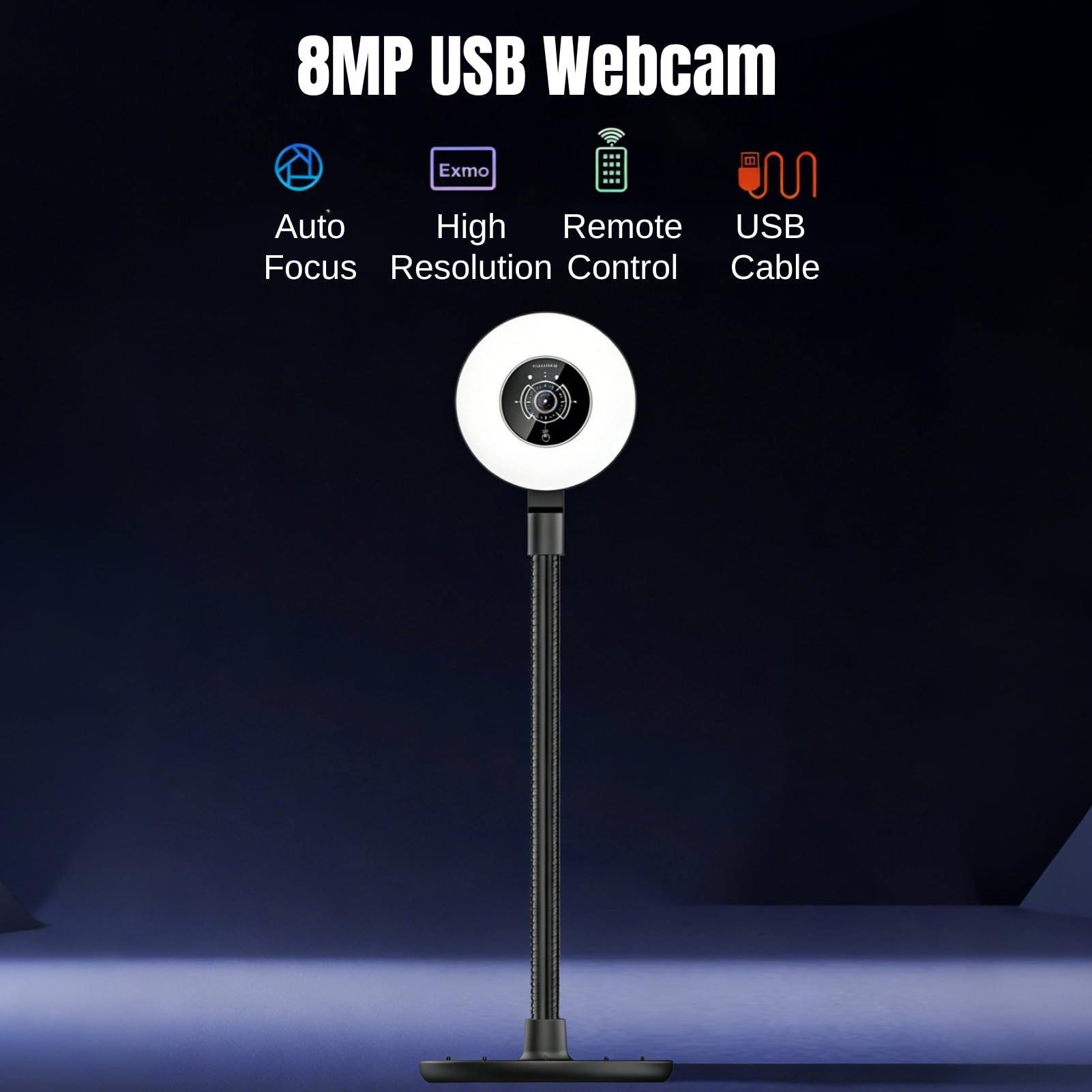 Kamera internetowa 8MP USB kamera internetowa streaming streaming kamera internetowa automatyczne tof z wbudowanym pilotem zdalnego sterowania z mikrofonem do komputera PC