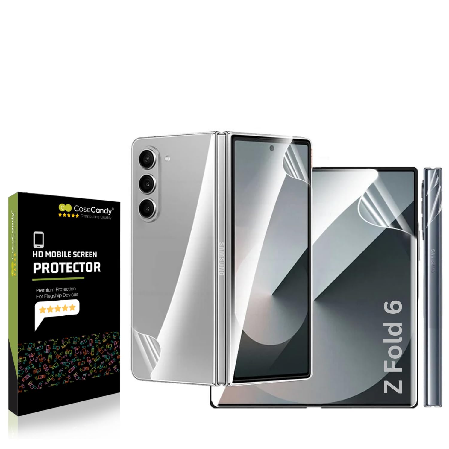 Casecandy – (Set 4 Screen Protector Guard For Samsung Z Fold 6|(Set Of 4) Z Fold 6 Screen Protector (Front + Back + Inside Screen + Hinge Screen Protector) For Samsung Z Fold 6 – HD (B0D845G8PB) Amazon Price History, Amazon Price Tracker
