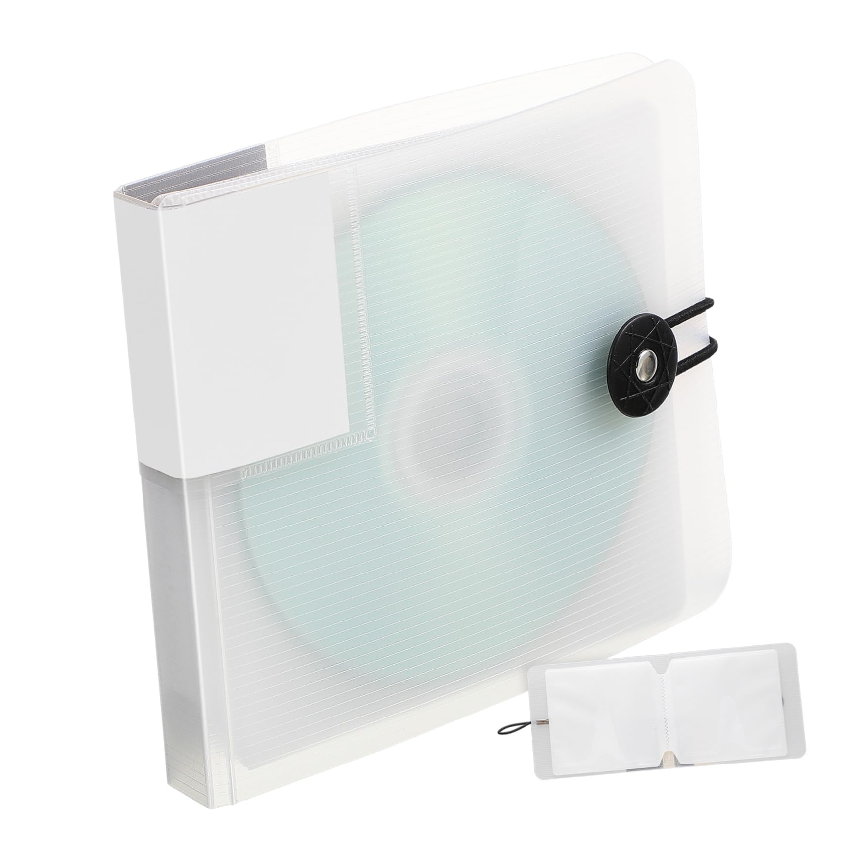 PRETYZOOM Capacity CD Dvd Storage Bag Transparent Organizer for Discs Moisture Tear Resistant Buckle Closure Portable CD Wallet for Home Travel