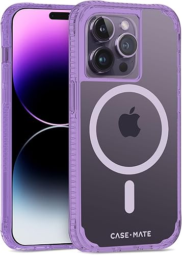 Case-Mate Tough Plus Funda para iPhone 14 Pro - La La Lavender protección contra caídas de 15 pies compatible con MagSafe Funda magnética para Apple