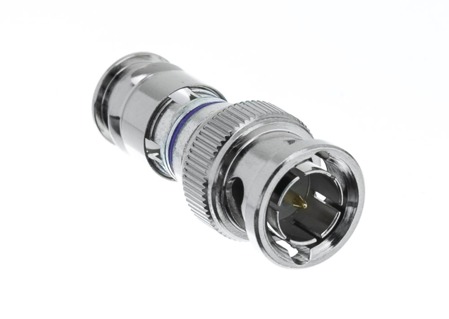 Offex RG6 Purple Band BNC Compression Connector - 25 Pieces/Bag