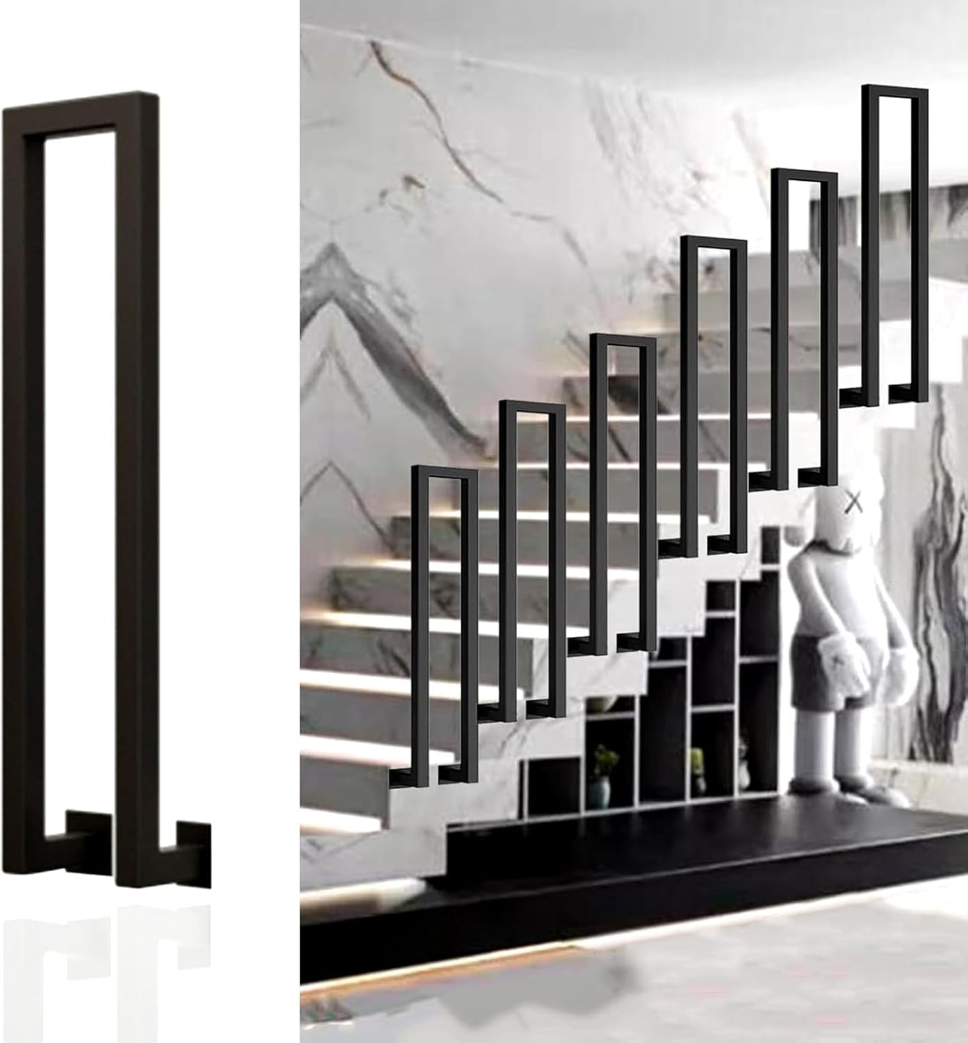 Garde corps acier et main courante inox