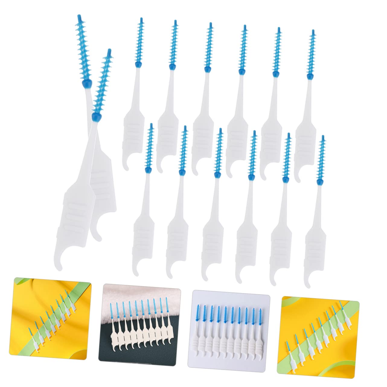FRCOLOR 800 Piezas cepillo interdental limpiando suministros limpieza bucal toothbrush palillo de herramienta de cuidado bucal personal palillos de limpieza portátiles
