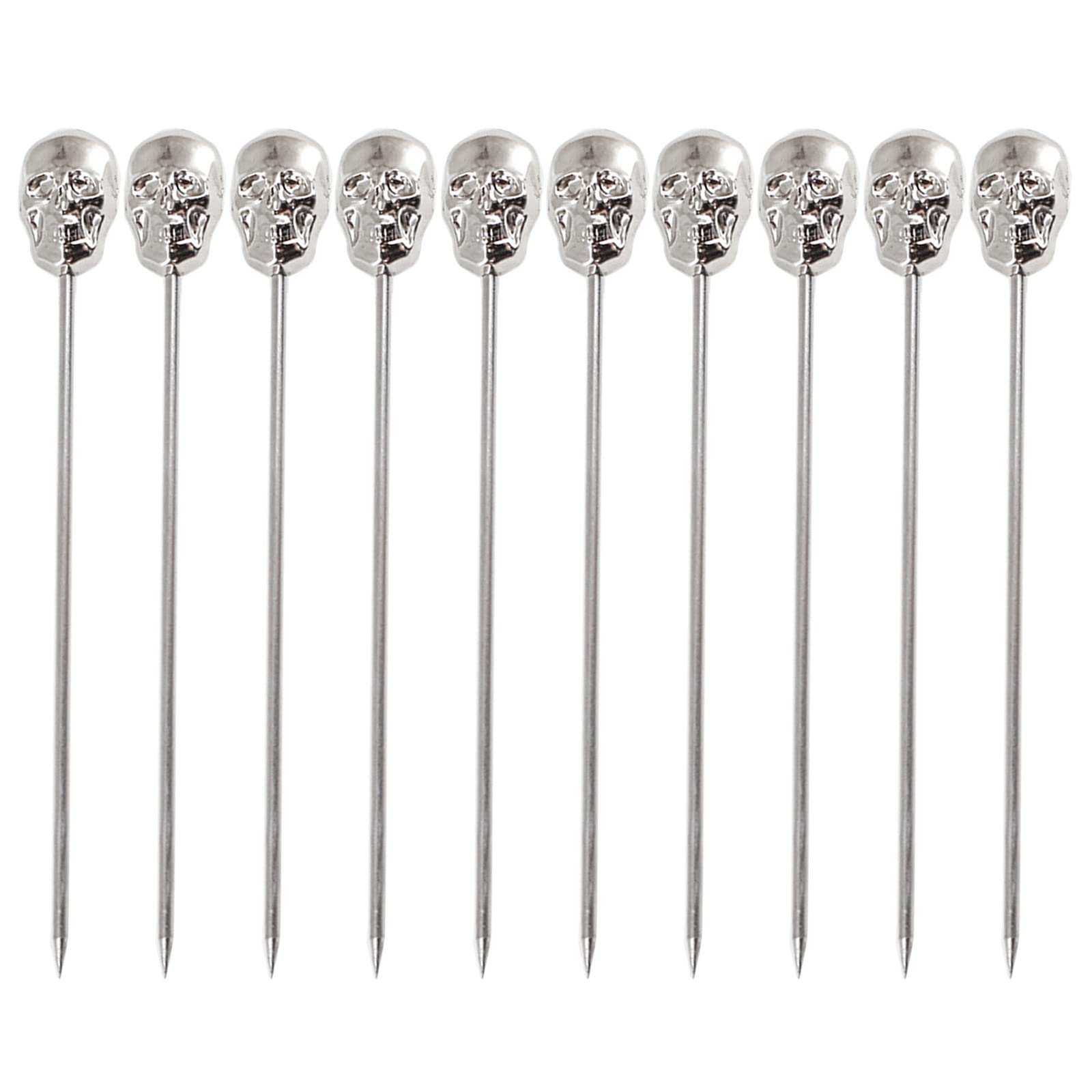 Nucelit Of 10 Cocktail Pick Stainless Steel Cocktail Pick Toothpicks Fruit Toothpick for Appetizers Sandwich Stainless Steel Picks