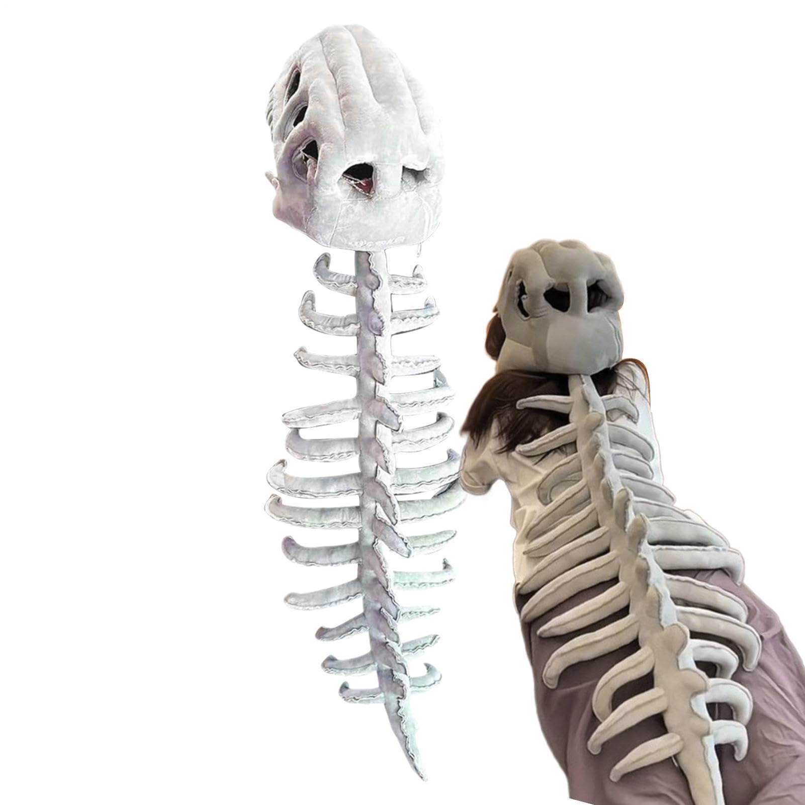 Generico Set Costume Scheletro Dinosauro Abito per Cosplay e di Ruolo | Accessorio Costume Scheletro Dinosauro Halloween con Effetto Sonoro Feste Halloween Spettacoli Teatrali a Tema Party