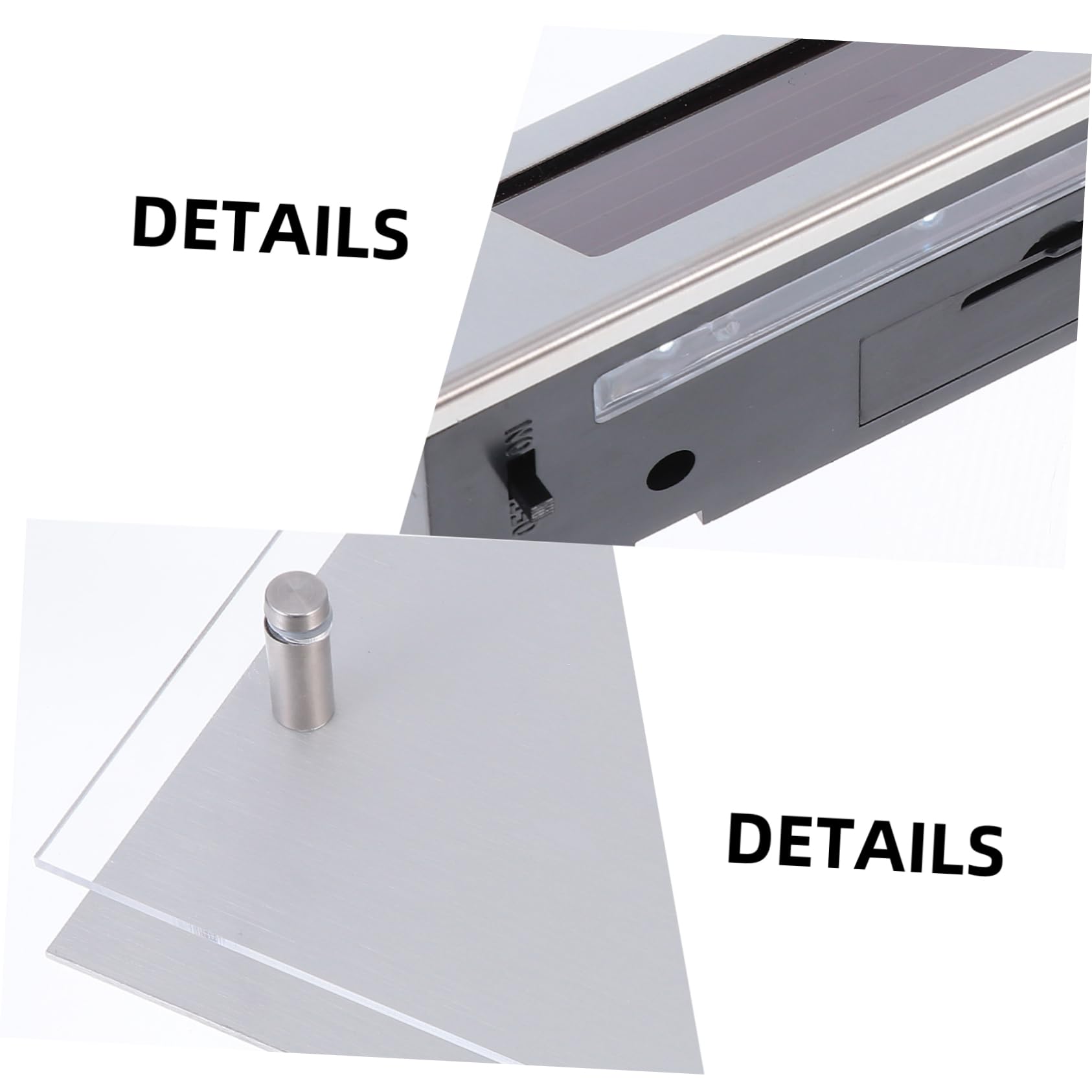 Lampada da Parete Solare con Numero Civico a Induzione Luminosa LED in Acciaio Inox Resistente per Esterni, Luce Casa con Ricarica Solare Ecologica, Facile Installazione