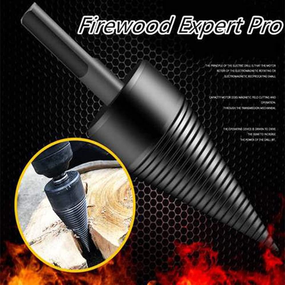 1pc Firewood Chop Wood Drill Bit Splitting Tool Splitting Cone Log Splitters Wood Breaking Machine Wood Breaker (Size : Triangular)