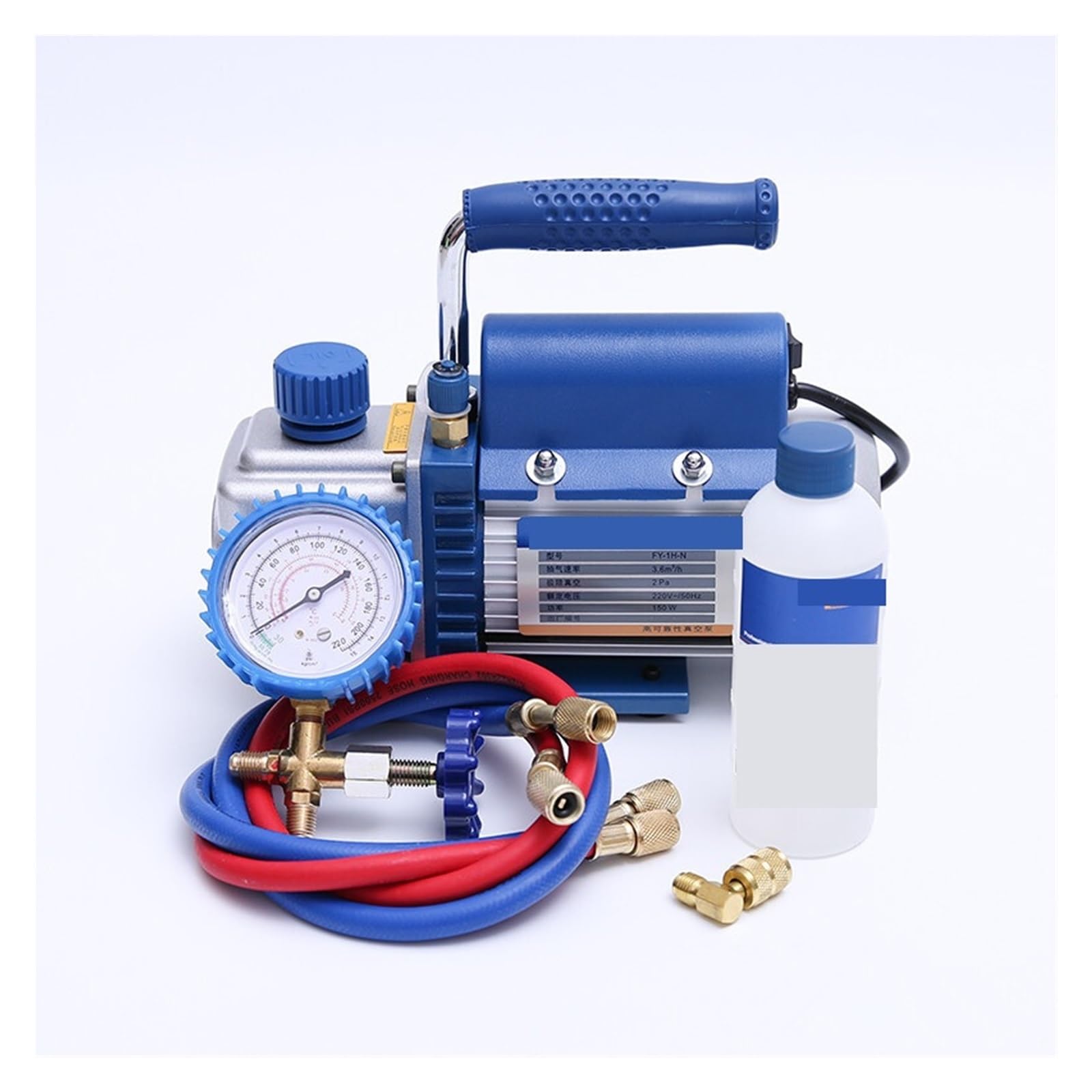 Pompa wspomagająca, 150W Zestaw pompy próżniowej czynnika chłodniczego do 1P Pompa klimatyzacji Maszyna próżniowa R410A R407C R134a R12 R22(Vacuum Pump Kit)