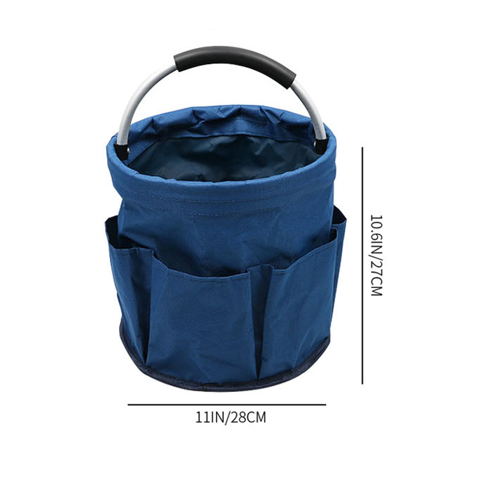 Organizer per attrezzi con manico, borsa per la pulizia, organizer multifunzionale per la pulizia, per giardino, pesca, picnic, lavaggio (verde)