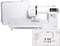 Vista 1 de Janome JW8100 Máquina de coser computarizada completamente equipada con 100 puntadas, 7 ojales, tapa dura, mesa de extensión y 22 accesorios