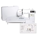 Janome JW8100 Fully-Featured Computerized Sewing Machine with 100 Stitches, 7 Buttonholes, Hard Cover, Extension Table and 22 Accessories