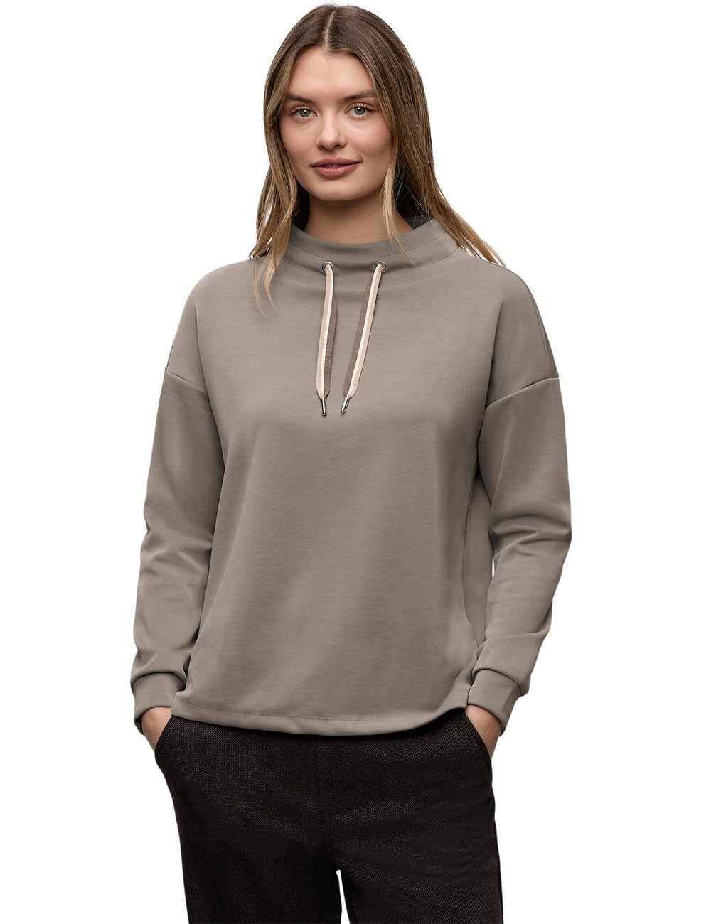 Damen Silk-Look Shirt in Unifarbe