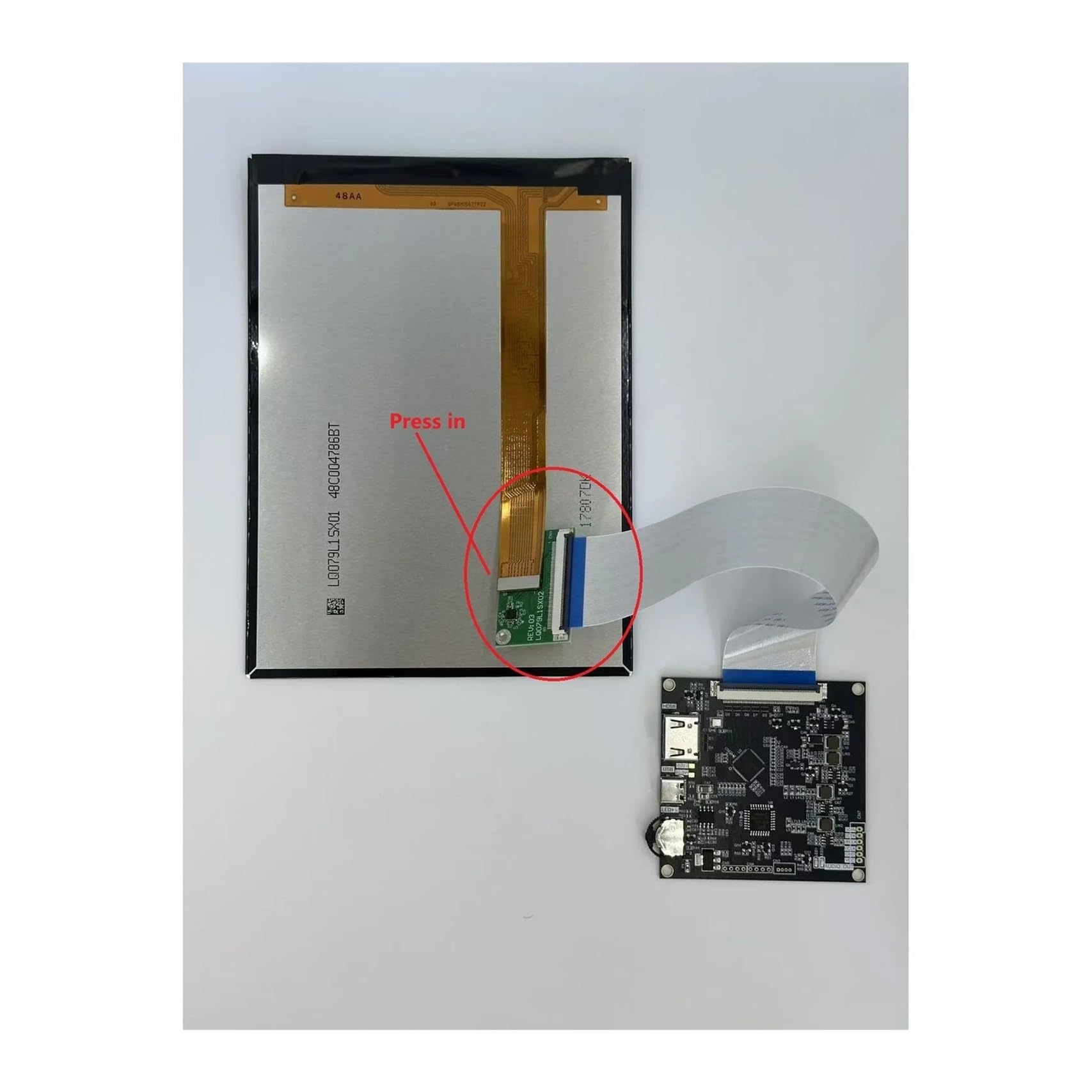 Modulo Schermo IPS Da 7,9 "Pannello 2048 * 1536 2K 1536x2048 LED Da 7,9 Pollici + Scheda Controller Compatibile HDMI Tipo C A MIPI for PS 360Box(Only board)