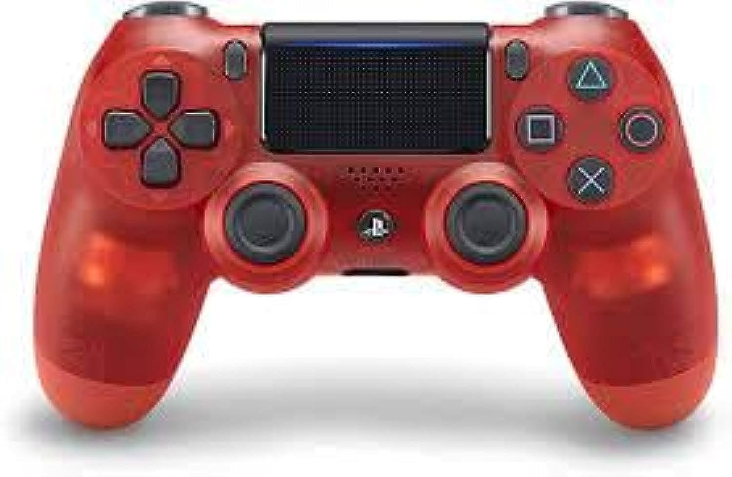 DualShock Wirelessly Controller BT Gamepad Game Controller Replacement for PS4 Controller 4 (red crystal)