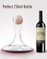 Vista 5 de Wine Decanter Hand-Blown Red Wine Carafe Decanter, Crystal Wine Decanter Wine Decanter with Stopper(750ML)