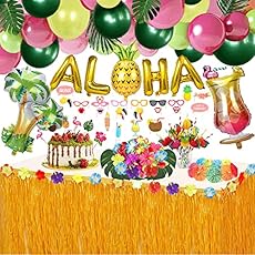 WOHOT 162 Pcs Hawaiano Luau Falda de Mesa Set de d...