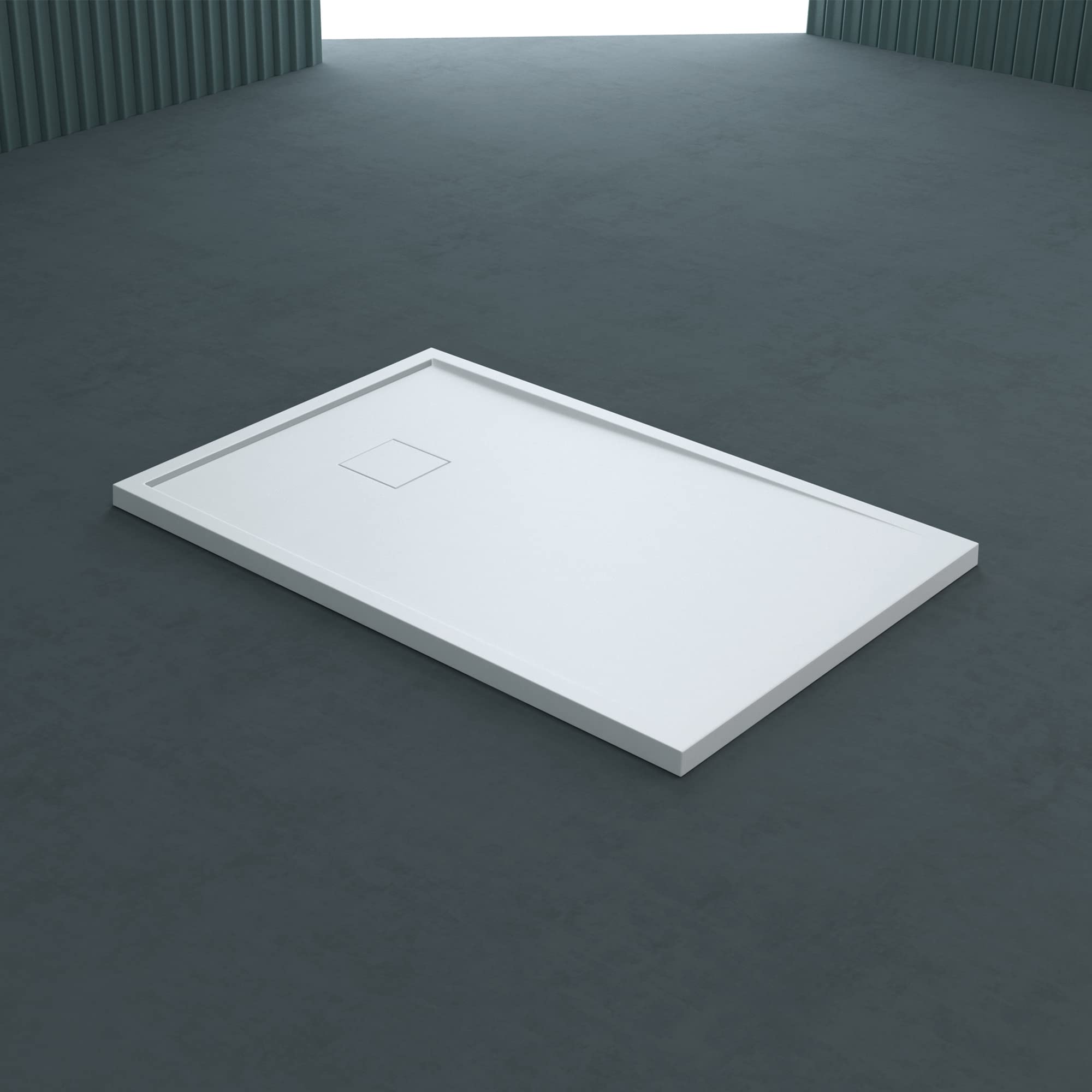 doporro Piatto Doccia Rettangolare 80x120x5 cm con Superficie Antiscivolo