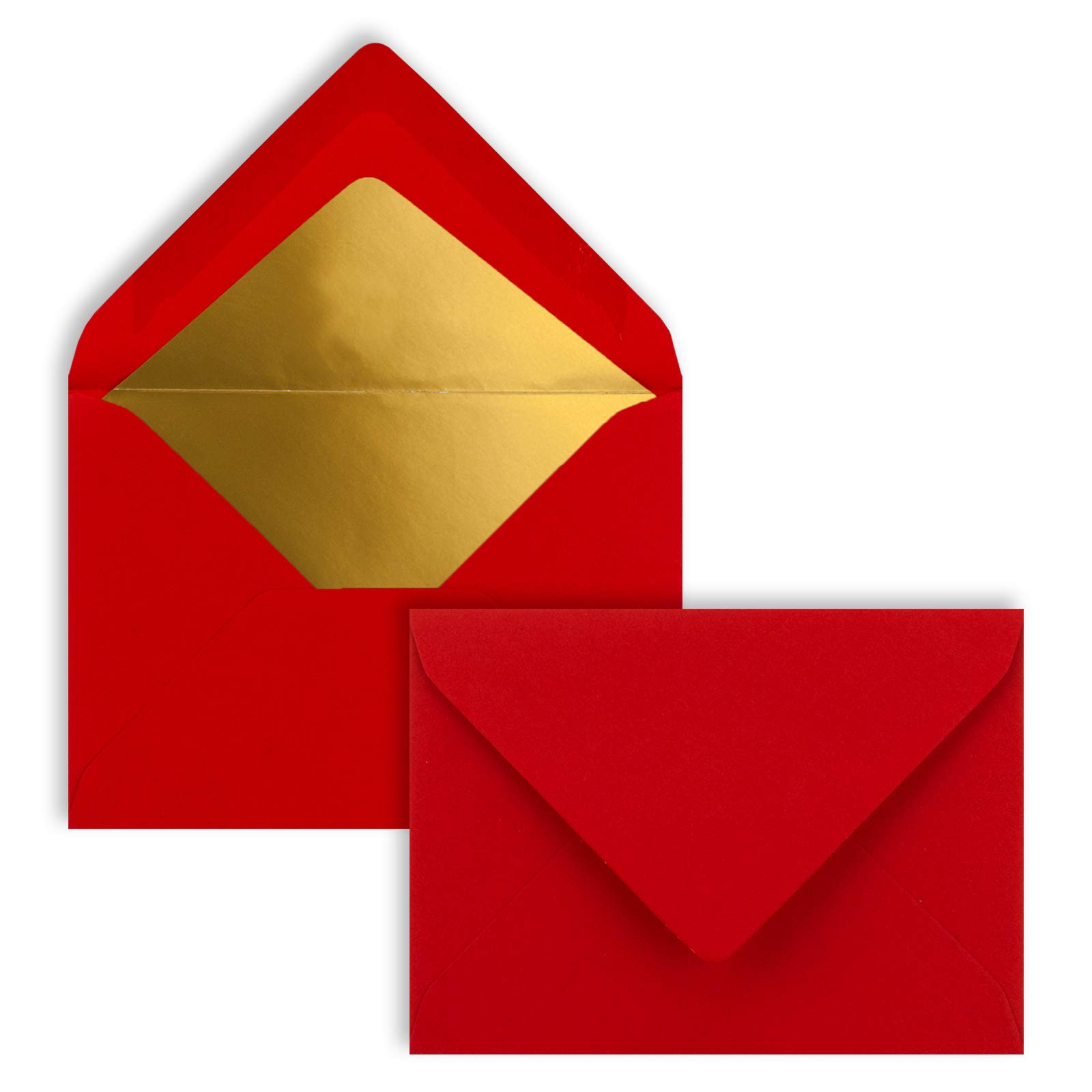 Sobres Negros Con Forro Dorado DIN C7 (100 Unidades) – 8.2 X 11.4 Cm – Cierre Húmedo – Perfectos Para Tarjetas, Regalos De Dinero Y Bodas