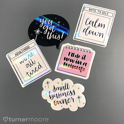 Miniatura 4 de Turner Moore Edition Laminado holográfico arcoíris, hojas laminadas autoadhesivas de 12 x 12 pulgadas para Cricut, calcomanías, tarjetas