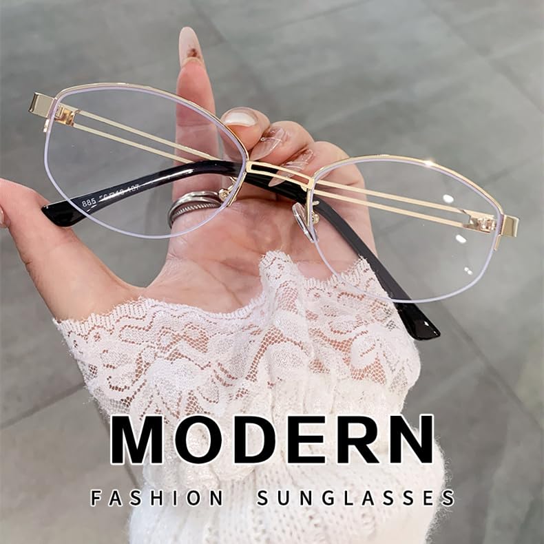 Lunettes de soleil à monture métallique avec verres élégants contre les reflets