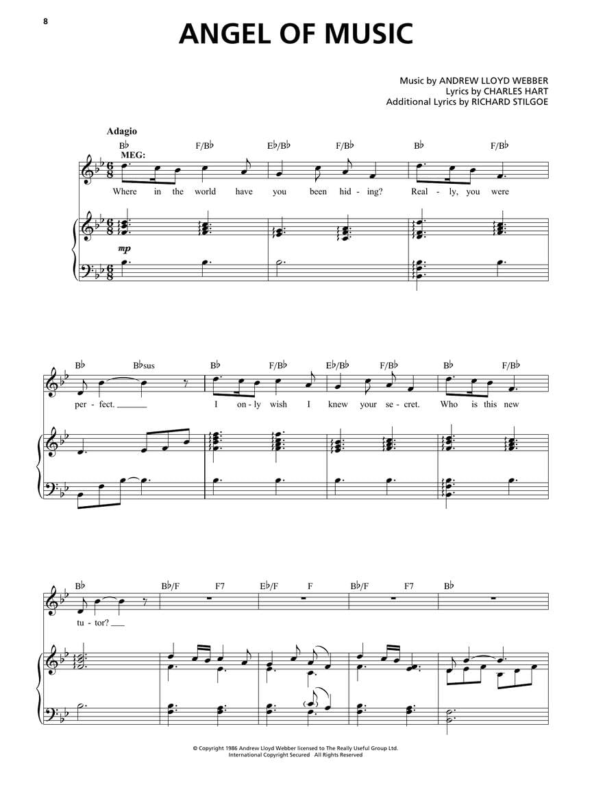 The Phantom of the Opera: Vocal Line with Piano Accompaniment